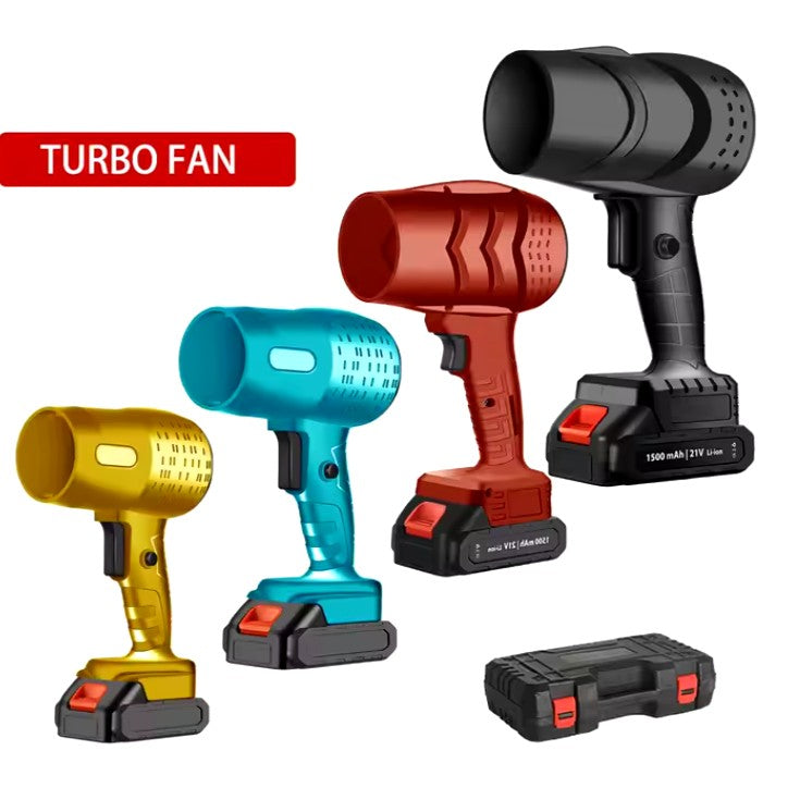 Suflanta de Aer Multifunctionala Portabila, Incarcare Auto, pentru Gratar, Masina, Indepartare Frunze si Praf, 1500 mAh, Viteta de Rotatie 25000 RPM, 2 Baterii de Li si Incarcator, Galben