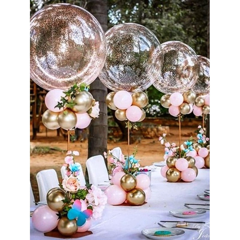 Suport de Masa pentru Baloane, Accesoriu Decorativ, din Plastic, 70 cm, Transparent