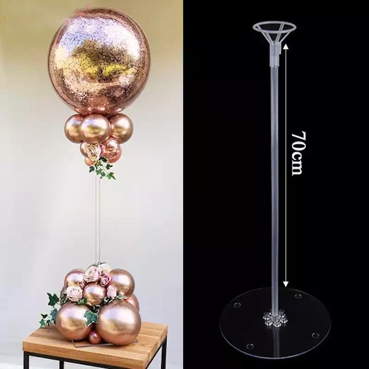 Suport de Masa pentru Baloane, Accesoriu Decorativ, din Plastic, 70 cm, Transparent