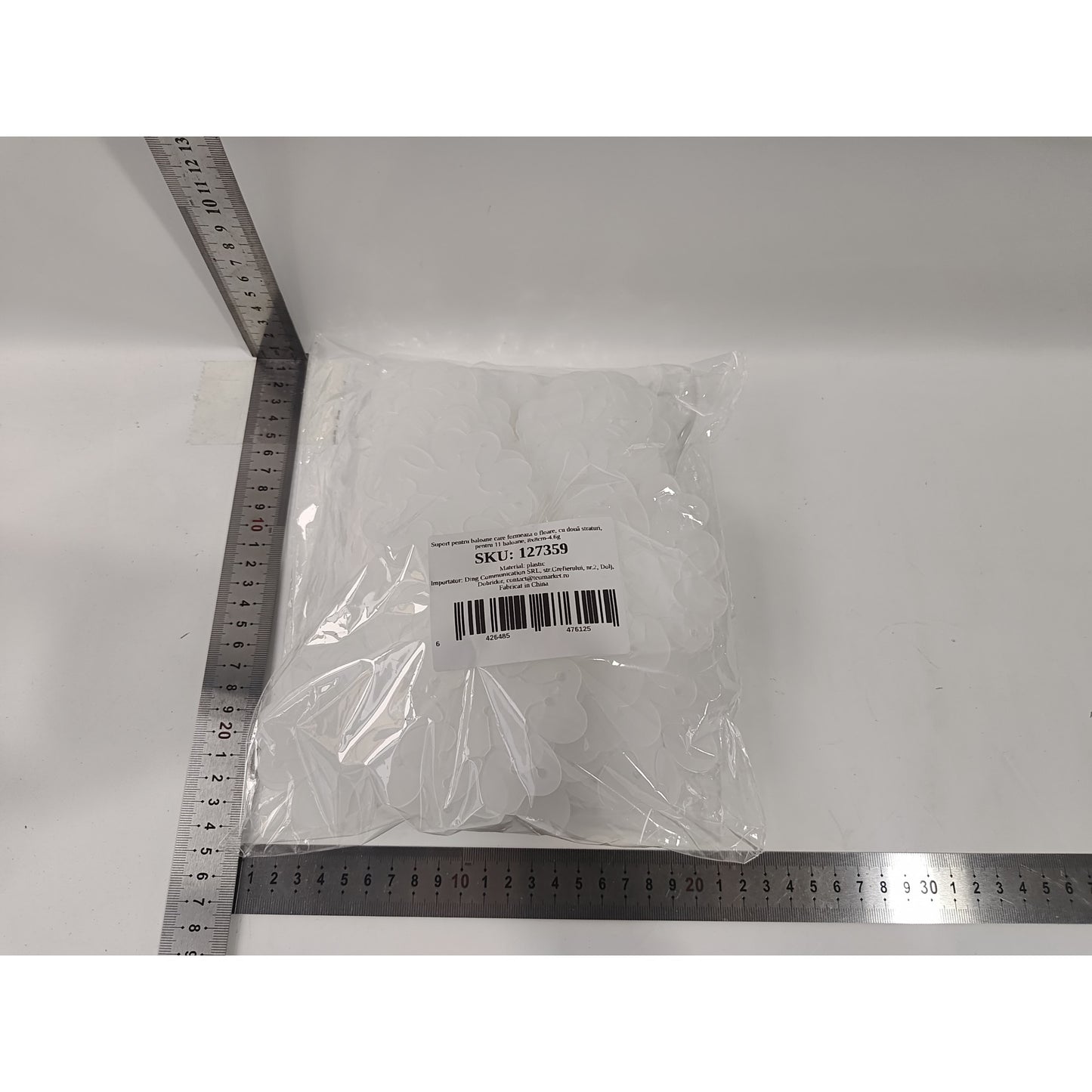 Suport pentru Baloane, Care Formeaza o Floare, cu Doua Straturi, pentru 11 Baloane, 8x8cm, 4.6g