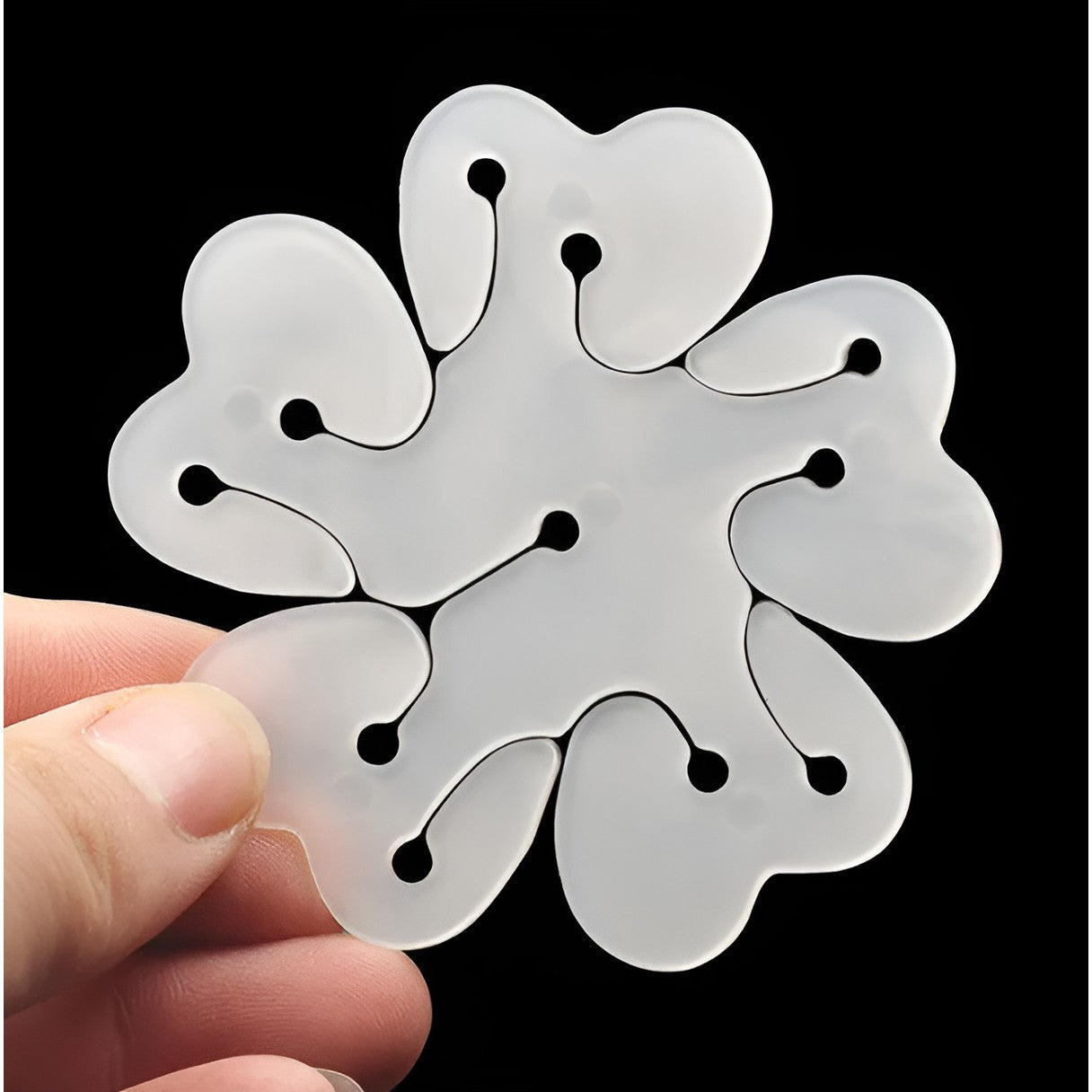 Suport pentru Baloane, Care Formeaza o Floare, cu Doua Straturi, pentru 11 Baloane, 8x8cm, 4.6g