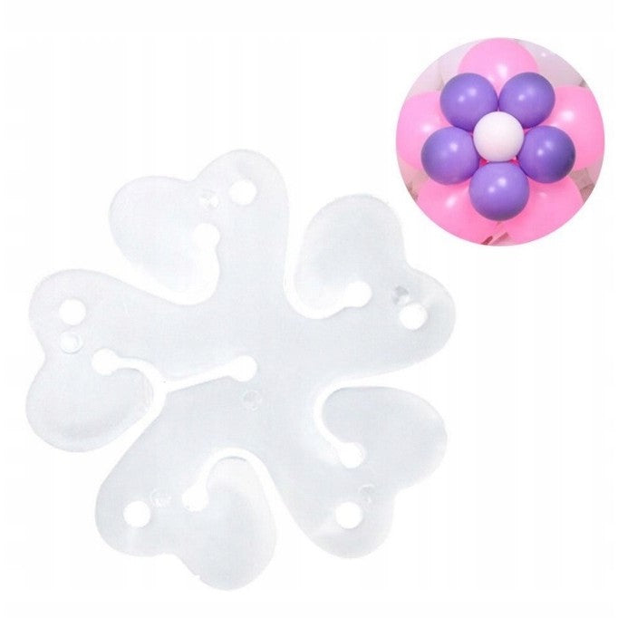 Suport pentru Baloane, care Formeaza o Floare, cu Un Singur Strat, pentru 6 Baloane, 6x6cm, 2.7g