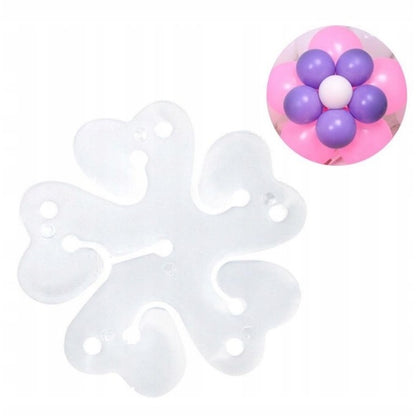 Suport pentru Baloane, care Formeaza o Floare, cu Un Singur Strat, pentru 6 Baloane, 6x6cm, 2.7g
