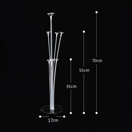 Suport pentru Baloane, cu Trei Straturi, pentru 7 Baloane, 70 cm, Transparent