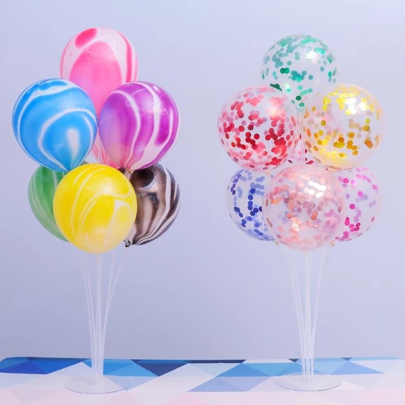 Suport pentru Baloane, cu Trei Straturi, pentru 7 Baloane, 70 cm, Transparent