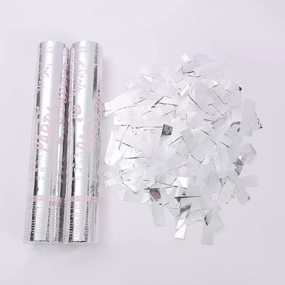 Tun Confetti Petrecere, Lungime 30 cm, Argintiu