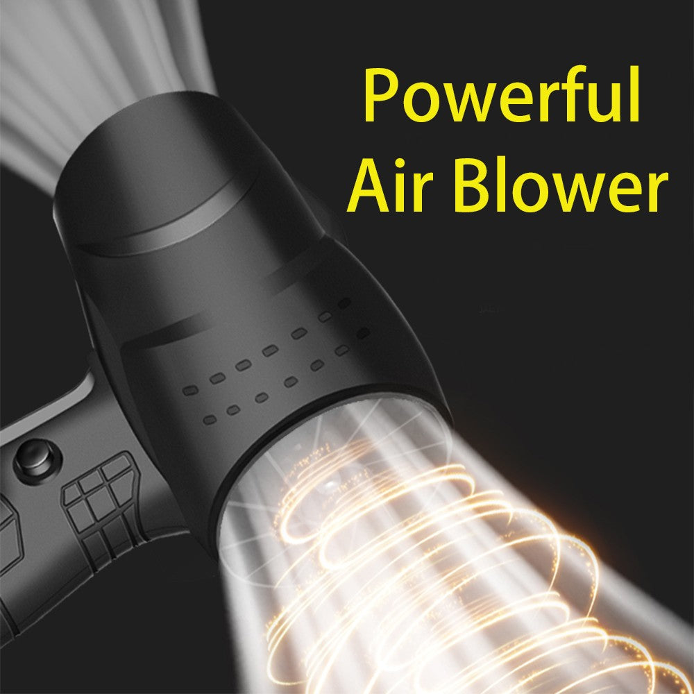 Suflanta de Aer Multifunctionala Portabila, Incarcare Auto, pentru Gratar, Masina, Indepartare Frunze si Praf, 1500 mAh, Viteta de Rotatie 25000 RPM, 2 Baterii de Li si Incarcator, Buton Lateral, Bej