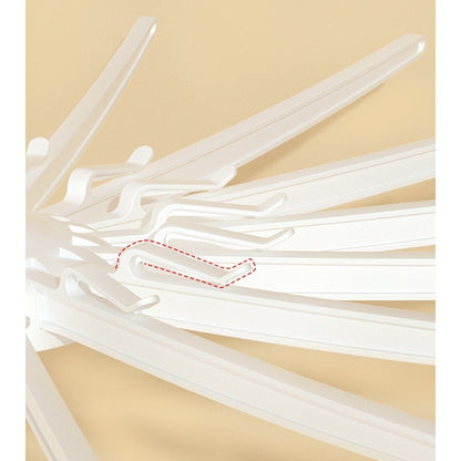 Uscator de Rufe Vertical, 2 Niveluri, Pliabil, din ABS+PP+Otel Inoxidabil, Rotire 360 Grade, 130 x 75 cm, Alb