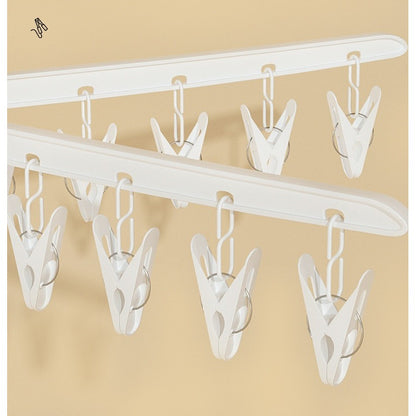 Uscator de Rufe Vertical, 2 Niveluri, Pliabil, din ABS+PP+Otel Inoxidabil, Rotire 360 Grade, 130 x 75 cm, Alb