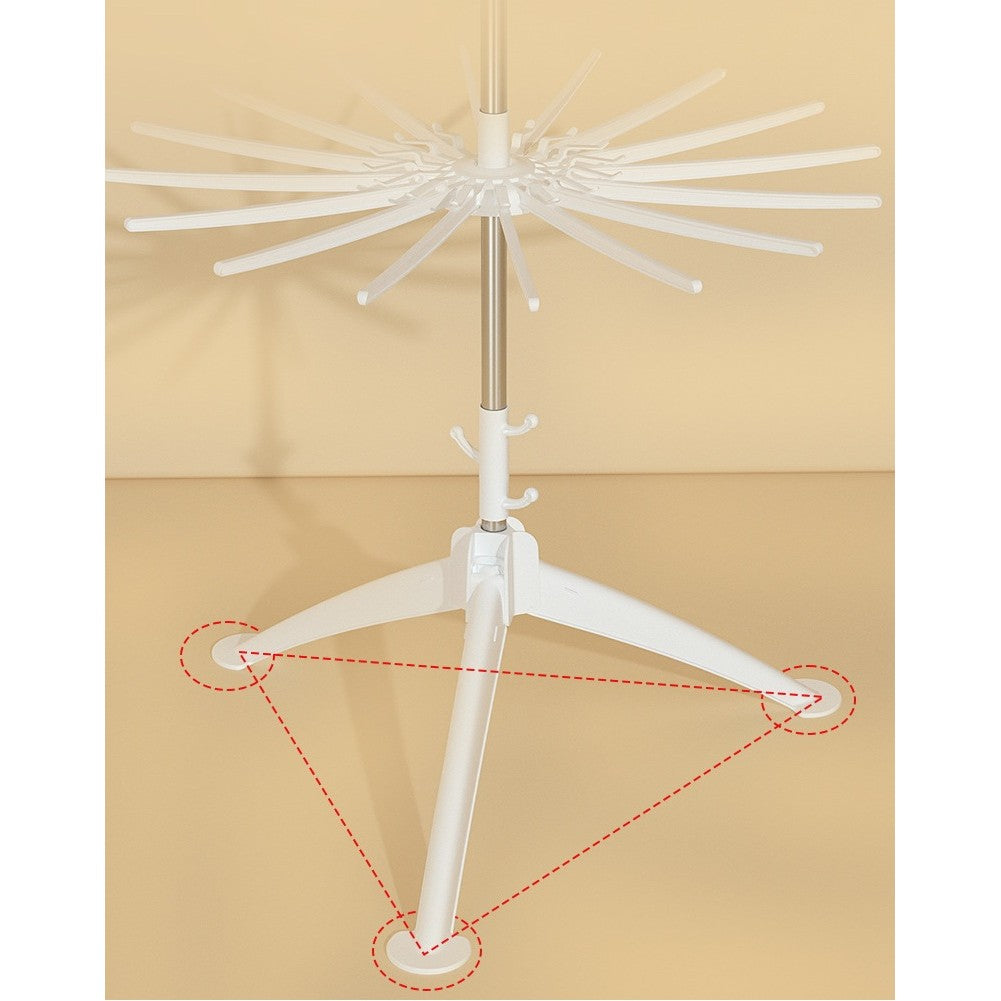 Uscator de Rufe Vertical, 3 Niveluri, Pliabil, din ABS+PP+Otel Inoxidabil, Rotire 360 Grade, 178.7 x 75 cm, Alb