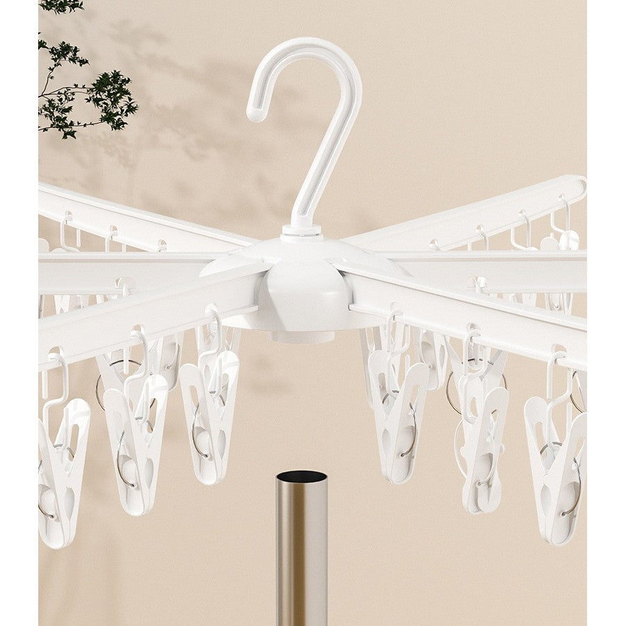 Uscator de Rufe Vertical, 3 Niveluri, Pliabil, din ABS+PP+Otel Inoxidabil, Rotire 360 Grade, 178.7 x 75 cm, Alb