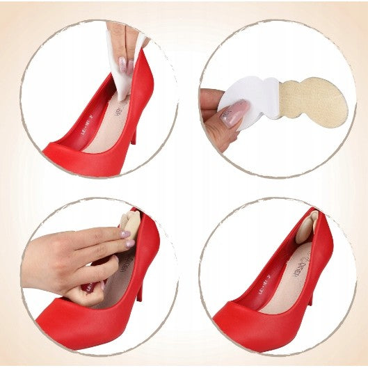 Set 2 Branturi cu Pernute pentru Calcai, Suport Interior pentru Incaltaminte, Marime Universala, Aderent pe Piele, Crem