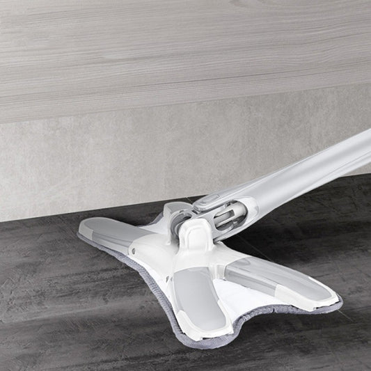Mop Plat, cu Sistem de Stoarcere, 2 Lavete Incluse, Lungime Telescopica 140 cm, Argintiu